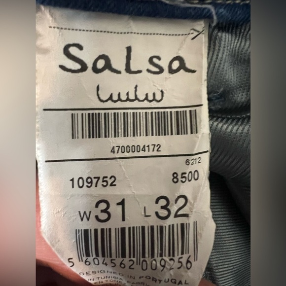 Salsa Jeans embroidered skinny straight acid wash jeans. Size 31. B1 - Picture 12 of 13
